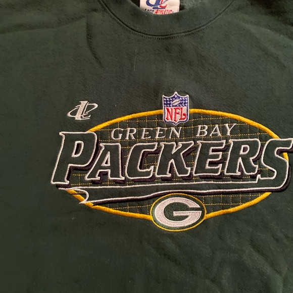 Vintage Logo Athletic Green Bay Packers embroidered Crewneck - Picture 3 of 5